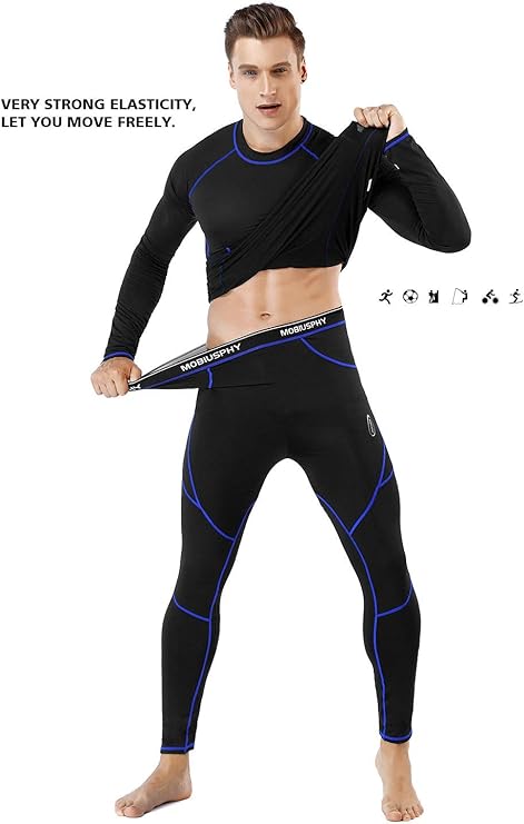 Men's Thermal Underwear Ski Underwear Winter Thermal Underwear Set Warm Soft Functional Underwear Breathable