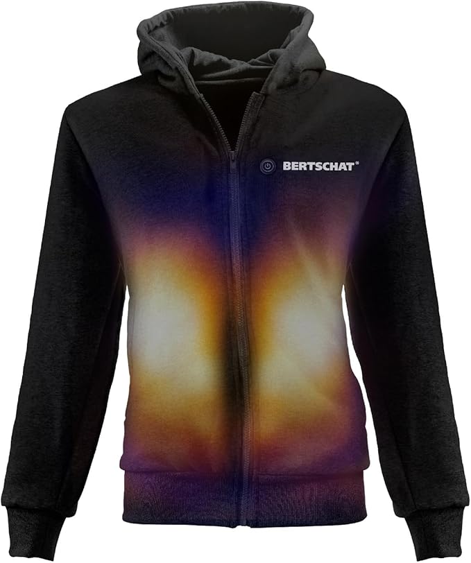 BERTSCHAT Damen Thermo-Hoodie mit 5 Heizzonen, Power Bank und 3 Heizstufen | Beheizte Kapuzenjacke – Die Linie