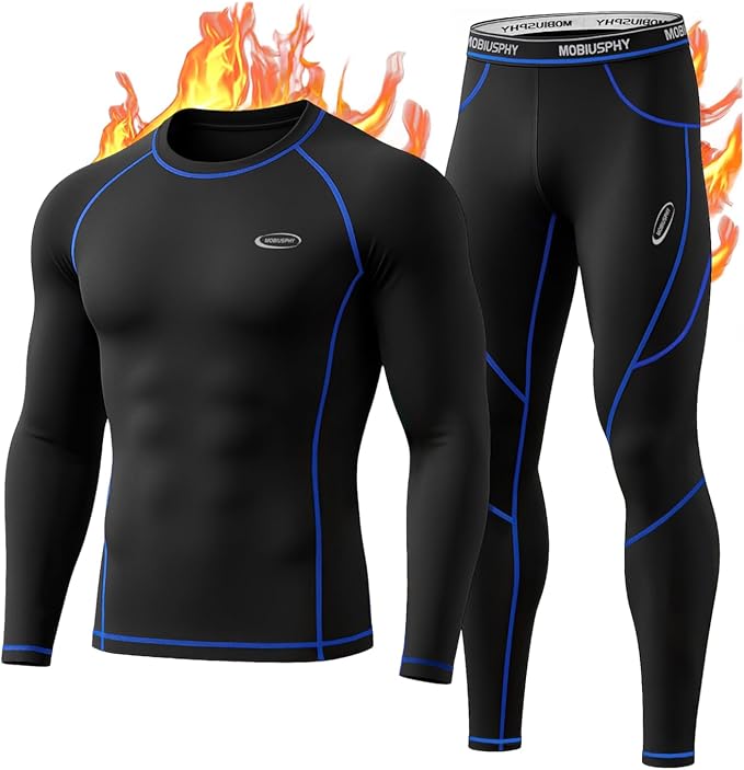 Men's Thermal Underwear Ski Underwear Winter Thermal Underwear Set Warm Soft Functional Underwear Breathable