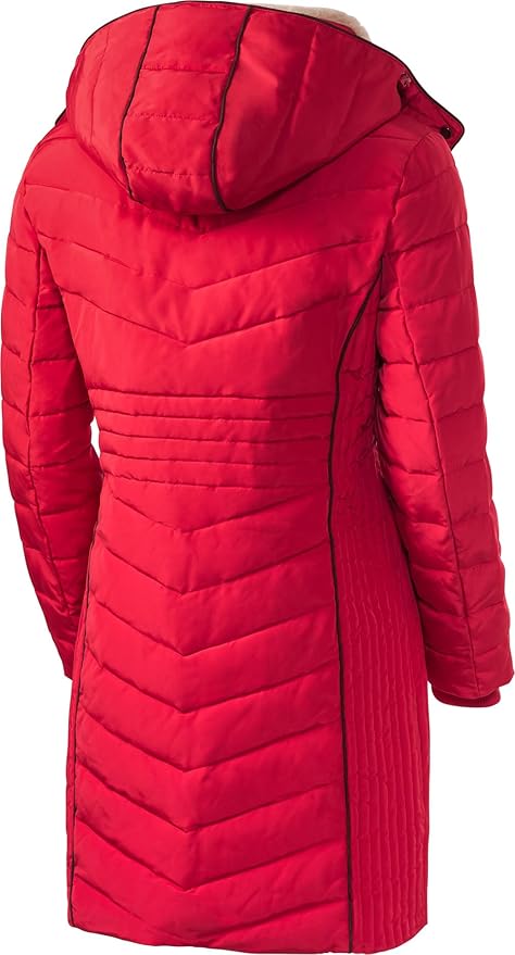 Emilia Parker Damen Wintermantel – Warm Gefütterter Parka, Lang & Tailliert mit Teddyfutter | Winterjacke – Die Linie