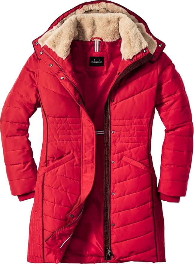 Emilia Parker Damen Wintermantel – Warm Gefütterter Parka, Lang & Tailliert mit Teddyfutter | Winterjacke – Die Linie