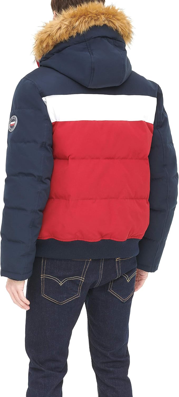 Tommy Hilfiger Men's Arctic Cloth Quilted Snorkel Bomber Jacket